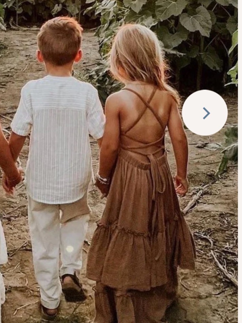 Girls Brown Tiered Crinkle Maxi Dress with Crisscross Back